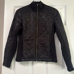 Prana Diva Quilted‎ Jacket Black Bomber warm stylish